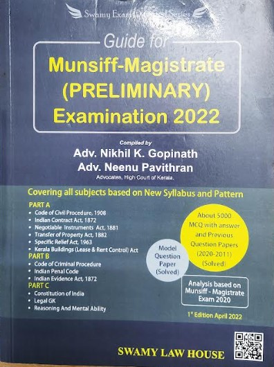 Guide for Munsiff-Magistrate (Preliminary) Examination 2022